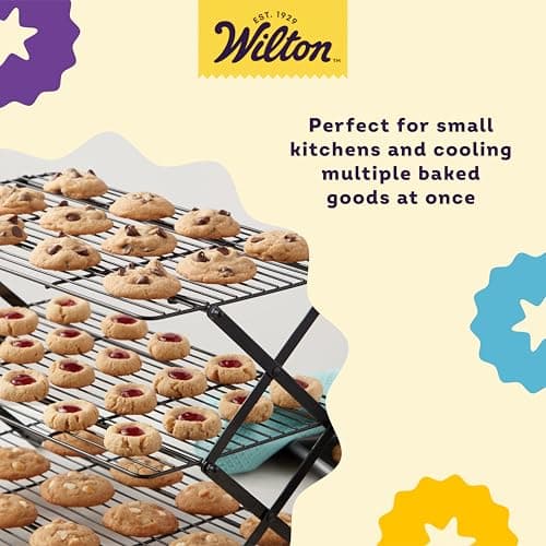 Wilton Gold Premium Non-Stick Warp-Resistant Bakeware, Made without PFAs, 3-tier Cooling Rack, Packaging May Vary 5
