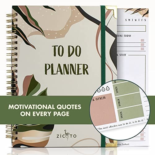 Beautiful To Do List Notebook - Aesthetic Daily Planner to Easily Organize Your Tasks And Boost Productivity - Stylish Undated Planner And School or Office Supplies For Women 6