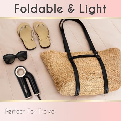 ELLA BELLA® Professional Ionic Hair Dryer (Foldable) • Negative Ion Blow Dryer • Perfect for Travel • Intelligent Heat Control & Rapid Drying Speeds • Lightweight Design • Low Noise Technology 8