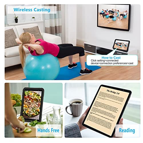 2024 Tablet 10 inch Android 13 Tablets with Octa-Core, 14GB RAM 128GB ROM, 8000mAh Battery, Drop-Proof Case, TF 512GB, HD IPS Touchscreen, 5G/2.4G WiFi, Bluetooth 5.0, GPS, Split Screen Support -Black 7