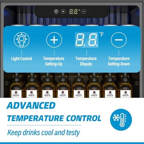 Erivess Compact Freestanding Beverage Refrigerator,70 Can/ 1.6 Cubic Feet Mini Fridge with Reversible Glass Front Door for Soda, Beer or Wine, Under Counter Small Refrigerator 2 Adjustable Shelves 6