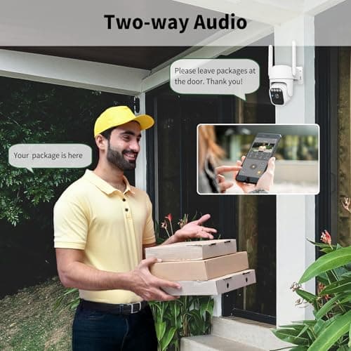 3-Link Solar Camera Outdoor Wireless, Wi-Fi Security Cameras for Home, 360° View, Two-Way Talk, Auto Tracking, Light Alarm, Color Night Vision 2