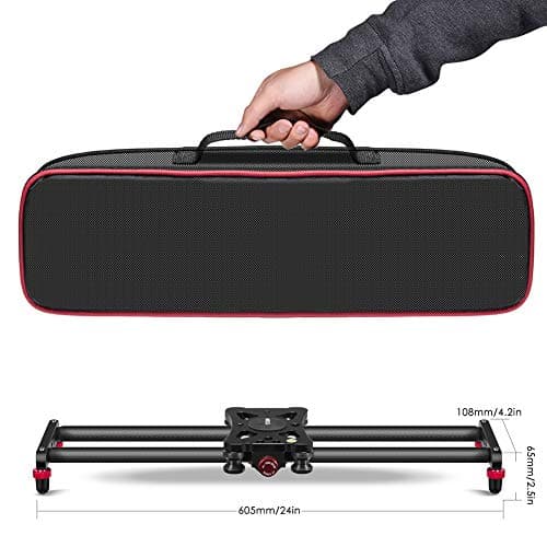 Zecti Camera Slider, 24 inches/60 Centimeters Adjustable Carbon Fiber Camera Dolly Track Slider Video Stabilizer Rail for Camera DSLR Video Movie Photography Camcorder Stabili 7