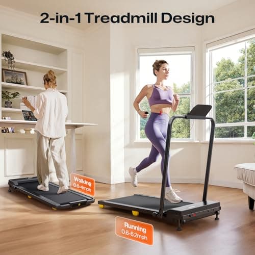Walking pad with 9% Incline and Handle, Under Desk Treadmill for Home Office 3