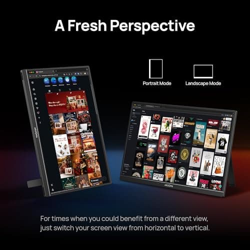 ARZOPA 16.1'' 144Hz Portable Gaming Monitor, 106% sRGB 1080P FHD Kickstand Portable Monitor with HDR, Ultra Slim, Eye Care, External Second Screen for Laptop, PC, PS5, Mac, Xbox-Z1FC 6