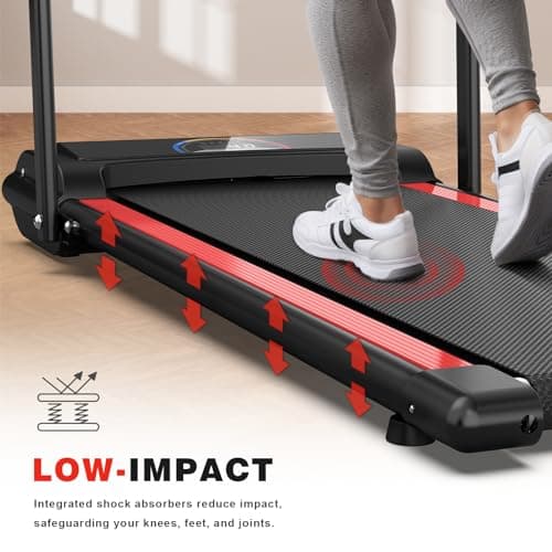 Walking Pad,Max 2.5 HP Portable Under Desk Treadmill,265LBS Capacity Installation-Free Small Treadmills for Home & Office,Remote Control LED Display 6