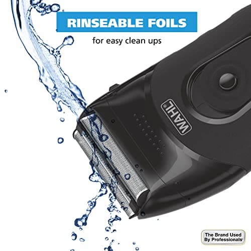 Wahl Compact Rechargeable Lithium Ion Shaver Kit with Hygienic Rinseable Foils & Cutter Bar with Dual Flexible Foils That Move with The Contours of Your Face - 7065 5