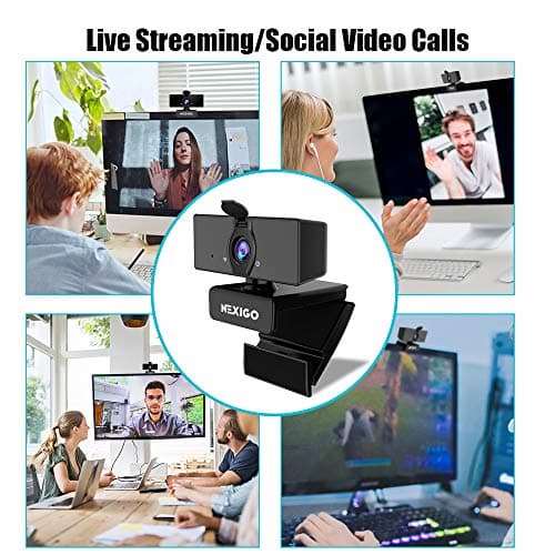 NexiGo N660 1080P Business Webcam, Dual Microphone & Privacy Cover, USB FHD Web Computer Camera, Plug and Play, for Zoom/Skype/Teams/Webex, Laptop MAC PC Desktop 8