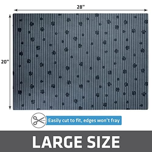 Drymate Cat Litter Box Mat, Litter Trapping Mat, Waterproof, Urine-Proof, Absorbent, Machine Washable, Soft on Paws, Contains Mess, Protects Floors, Kitten Supplies, Gray, 20x28 6