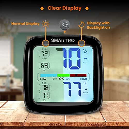 SMARTRO SC42 Professional Digital Hygrometer Indoor Thermometer Room Humidity Gauge Pro Accuracy Calibration 2