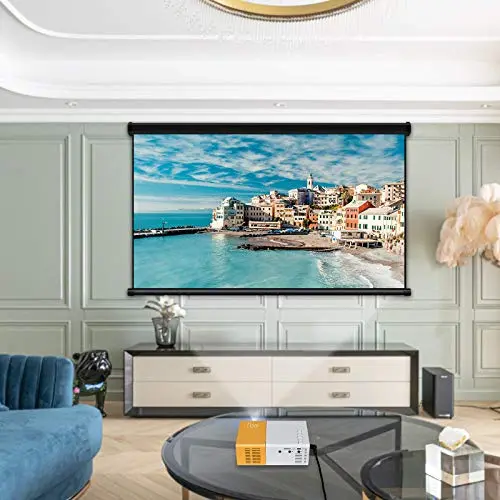 Mini Projector, Meer Portable Pico Full Color LED LCD Video Projector for Children Present, Video TV Movie, Party Game, Outdoor Entertainment with HDMI USB AV Interfaces and Remote Control 8