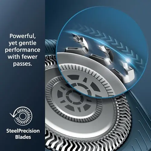 Philips Norelco Shaver 7800, Rechargeable Wet & Dry Electric Shaver with SenseIQ Technology, Quick Clean Pod, Charging Stand, Travel Case and Pop-up Trimmer, S7885/85 5