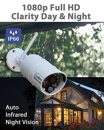 seQuro GuardPro 2 Wireless Security Camera System, 10.1-inch Touchscreen Monitor, 4CH DVR Kit, 1080p HD Outdoor Bullet Camera, Motion Detection, Night Vision, Waterproof, Free App, Home Security DVR 5