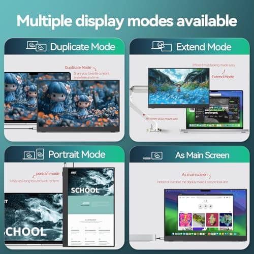 Intehill 240Hz Portable Monitor, A+ Grade Fast IPS LCD 15.6 Portable Gaming Monitor, AMD FreeSync, 2ms Response, FHD 1080p sRGB 100% HDR Monitor Portable, Aluminum Body, Dual USB-C and Mini HDMI. 6