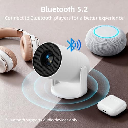 YINCODI Mini Projector with WiFi and Bluetooth [Bulit in Apps] Support 1080P, Auto Keystone, 270° Rotatable Portable Movie Projector Compatibile with Smartphone/HDMI/USB/PS5, for Home & Outdoor Use 7