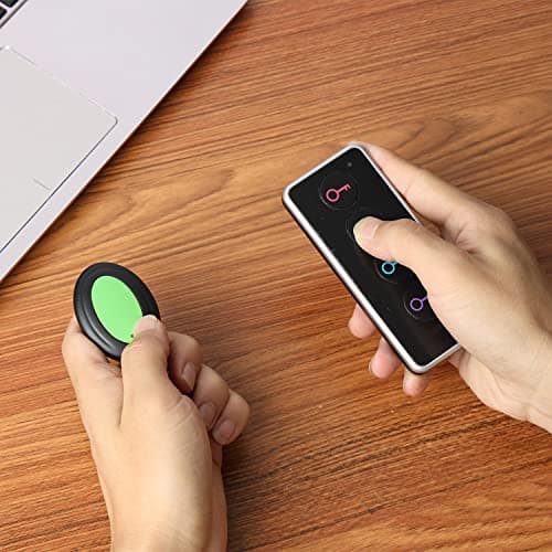 MYLAIM Wireless Key Finder with LED Light (131ft Range) - Easy-to-Use for Seniors - Locate Keys, Phones, Wallets, and TV Remotes - 4 Receivers, No App Required - Includes Batteries. 7