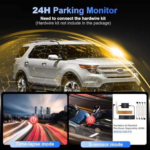 VICDREAM Dash Cam Front and Rear,4K UHD Dual Dash Camera for Cars,Built-in 5G WiFi GPS,64GB Card,170°Wide Angle,Car Camera with 3.2" Screen,Night Vision,App Control,Loop Recording,HDR,24H Parking Mode 5