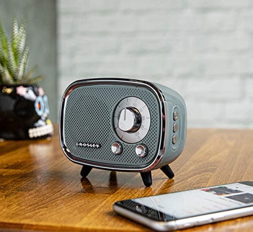 Crosley CR3039A-TN Rondo Retro Portable Rechargeable Bluetooth Speaker, Tourmaline 2
