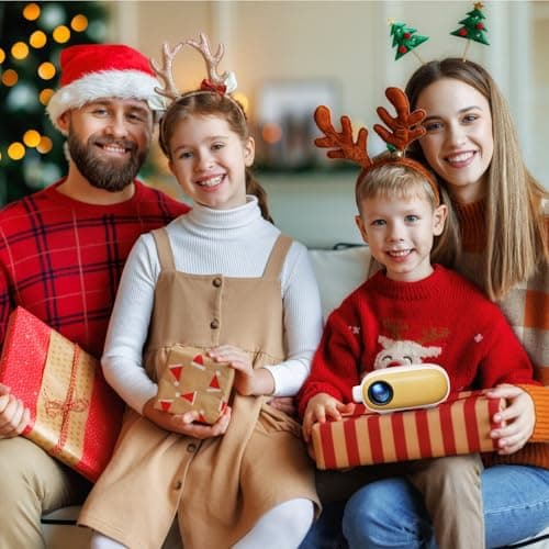 ARTSEA Mini Portable Projector for iPhone - HD 1080P Support Pico Movie Projector to Watch Cartoon, Phone Projector Compatible with HDMI, USB, TV Stick, Laptop, iOS and Android 7