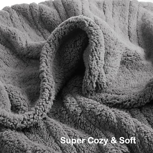 Eydna Electric Heated Blanket Full Size 72"×84" with 9 Heating Levels & 1-10Hs Auto Off，Double Sided Plush Sherpa, Energy Efficient, Machine Washable, for Couch & Bed, Light Gray 9
