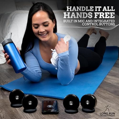 Bluetooth Speaker Set: Wireless Stereo Dual Pairing Portable Twin TWS System With Big Rich Bass Hi-Fi Multi-Room Indoor Outdoor Use Home Deck Pool Work Travel Party Camping Gift Decor Idea (Chrome) 6