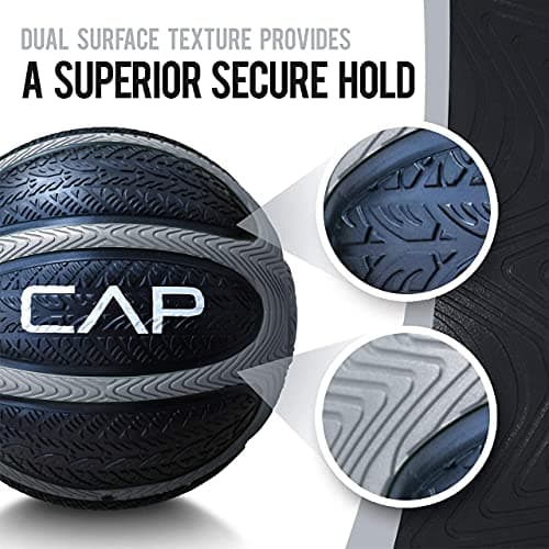 WF Athletic Supply Medicine & Exercise Ball - Durable Rubber & Consistent Weight Distribution; Comfort Textured Grip for Strength, Balance & Core Training, Dual Texture, 42LB Weight Set 5