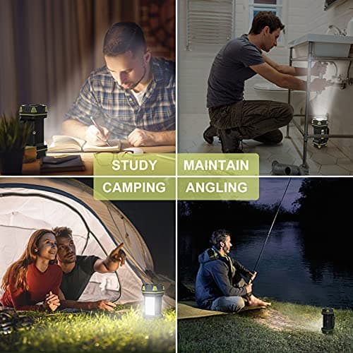 AlpsWolf 2 Pack Camping Lantern Rechargeable, LED Camping Flashlight, 4800 Capacity, 8 Modes Portable Camping Light for Emergency, Hurricane,Hiking, Power Outages, Camping Essentials 7