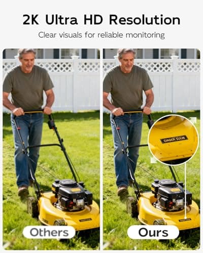 TIEJUS 3MP Security Camera Outdoor - 2.4G/5G Wi-Fi, 24/7 Recording Wired Power, 360° Pan-Tilt View, Motion Tracking, Color Night Vision, 2-Way Audio, Works with Alexa, Cloud & SD Card Storage, IP66 3