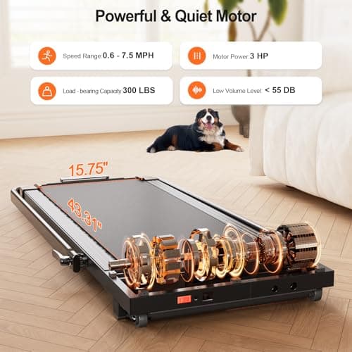 Walking Pad Treadmill with Handle Bar 3-in-1 Foldable Treadmills for Small Space 300 LBS Capacity, 3.0HP Portable Under Desk Treadmill for Home Office with LED Display Remote APP Control 5