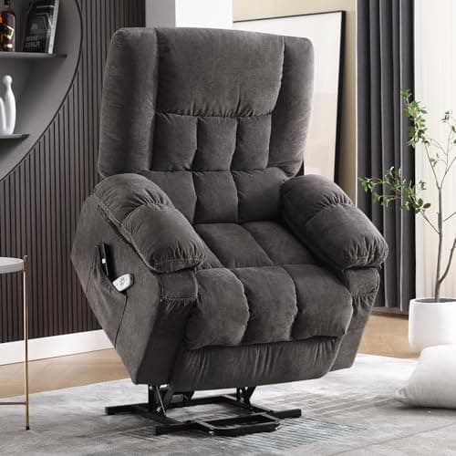 BOSMILLER Power Lift Recliner Chair Recliners for Elderly with Heat and Massage Recliner Chair for Living Room with Infinite Position and Side Pocket,USB Charge Port