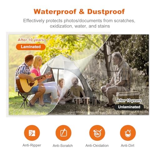 Bonsaii Laminator Machine with 5 Laminating Sheets, 9 Inch Thermal Laminating Machine for Doc/Posters/Photos, Compact Laminator for Home Office School, L421-Grey 7