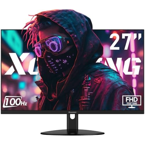 XGaming 27 Inch Monitor, FHD 1080P 100Hz Frameless Computer Display Adaptive Sync, Low Blue Light Eye Care, HDMI VGA, VESA, Tilt Adjustable, 1920 * 1080