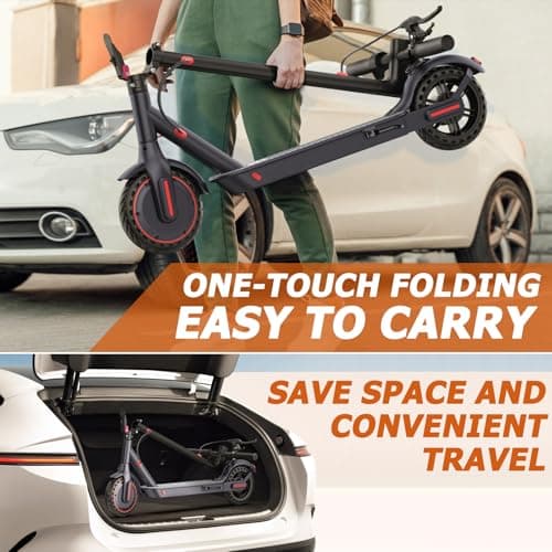 Qlaway 8.5" E Scooter for Adults 19 MPH 350W Motor 187.2WH Battery, Motorized Scooter Up to 15 Miles Range, Foldable, Bearing 265 LBS/APP Control 5