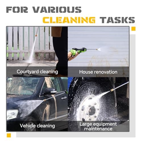 AidBuilt 3500 PSI Gas Pressure Washer, 2.3 GPM Gas Power Washer with 209CC Engine, 25FT Hose, 4 Quick-Connect Nozzles, High Pressure Washer for Cleaning Walls, Vehicles, Gardens, Driveways, Concrete 7