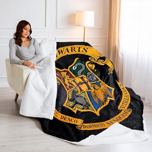 Get Trend Harry Potter Gifts Heated Blanket Electric, Queen Size Luxurious Fleece Weighted Blanket, Fast Heating with 9 Heat Settings Auto Shut-Off, 90x90in (Black Harry Potter, Queen US) 5