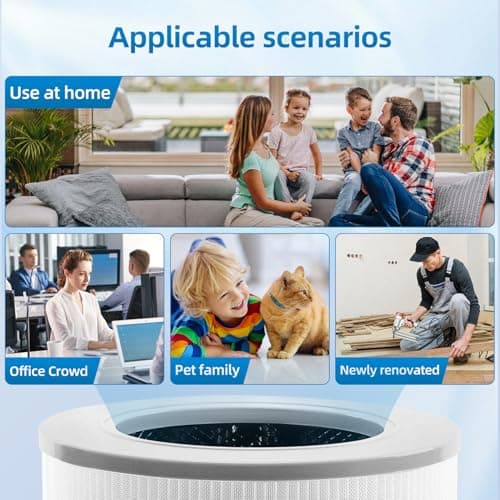 Mi 4 Replacement Filter Compatible With XIAOMI 4 Compact Air Purifier,H13 HEPA 3-Layer Filteration Activated Carbon Filter, 2-Pack 7