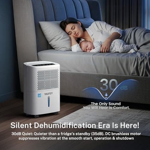 Yaufey 2025 Most Efficient Energy Star Dehumidifier for 2,000 Sq. Ft. Home, Basement and Large Room - Powerful, Quiet with Humidity Control, Timer, Drain Hose and Water Tank 5