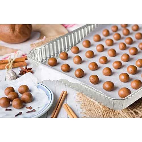 Aluminum Pans Half Size Cookie Sheet 15 Count Durable Nonstick Baking Sheets 17.75" x 12.75" - Sheet Pan, Baking Tray, Cookie Sheets, Foil pans, Foil trays, Sheet Baking Pans 5