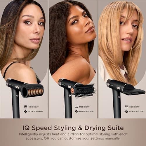 Shark SpeedStyle Pro Professional Performance High-Velocity Hair Dryer System with Scalp Shield and IQ Speed Styling & Drying Suite, Straight and Wavy Hair, Lightweight, Ionic, No Heat Damage, HD731 6