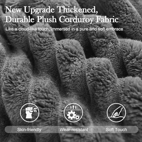 Kalafini 96.8'' Oversized Cloud Couch, 4 Deep Seats Modular Sectional Sofa with Cup Holders & Storage, Plush Corduroy Upholstered Memory Foam Couches for Living Room, Apartment, Office, Grey 6