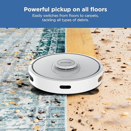 Shark IQ Robot Vacuum with Bagless Self-Empty 60 Day Capacity Base, Multi-Surface Cleaning, Powerful Suction, Pet Hair Pickup, for Carpets & Hardfloors, Home Mapping, White, RV2302AE 7