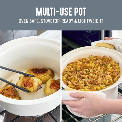 GreenLife 6QT Slow Cooker, Non-Toxic PFAS-Free Ceramic Nonstick Removable Interior Bowl, Programmable, Family Friendly, Keep Warm, Stovetop & Oven Safe, Dishwasher Safe Crock, Timer, Glass Lid, Gray 8