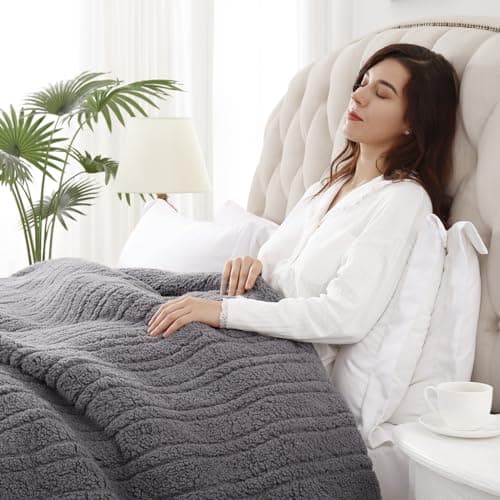 Westinghouse Electric Blanket Twin Size, Soft Plush Sherpa Heated Blanket with 10 Heating Levels & 1-12 Hours Auto-Off, Machine Washable, 62x84 inches, Darkgrey 5