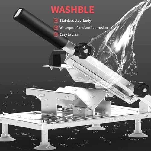 Manual Frozen Meat Slicer, Upgraded Stainless Steel Meat Cutter for Beef Mutton Bacon Home Food Slicing Machine for Hot Pot BBQ sandwiches pizza 7