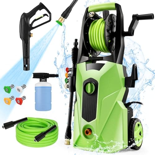 Power Washer Homdox 5000 Pressure Washer 1800W Electric Power Washer High Pressure Cleaner Machine with Gimbaled Nozzle Foam Cannon,Best for Cleaning Homes, Cars, Driveways
