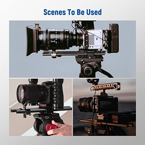 NEEWER 15 mm Carbon Fibre Extension Rods Pack of 2, Compatible with SmallRig Compatible with Tilta Shoulder Support System 15 mm Rail Follow Focus for DSLR Camera, SR002 (30 cm) 6