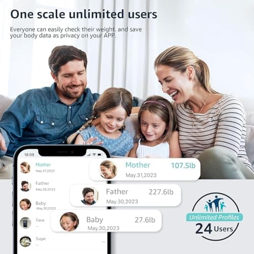 Posture Scale for Body Weight, Digital Bathroom Smart Scale, 13 Body Composition Analyzer Sync Weight Scale BMI Health Monitor Sync Apps 400lbs - Black 6