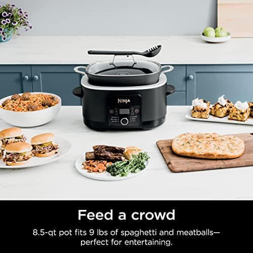 Ninja® 12-in-1 PossibleCooker™ PLUS | 8.5-qt - Sous Vide & Proof Multi-Cooker | Slow Cooker, Dutch Oven & More | Glass Lid & Integrated Spoon | Nonstick | Oven Safe Pot to 500°F | Black | MC1010 5