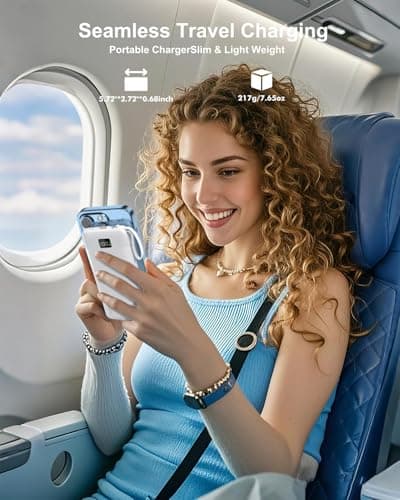 Portable Charger 10000mAh 22.5W PD 3.0+QC 4.0 Super Fast Charging Power Bank with Built-in Cables & AC Wall Plug, Slim External USB C Battery Pack for iPhone 17/16/15/14/13, Android, Samsung, iPad,etc 5