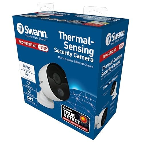 Swann Indoor/Outdoor Home Security Camera, 1080p PIR Bullet Cam, Infrared Night Vision, Thermal Heat Sensing, BNC Wired Add to DVR, SWPRO-1080MSB, 1080p Bullet Security Camera (SWPRO-1080MSB-US) 8